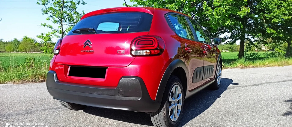 Citroen C3 cena 41900 przebieg: 60000, rok produkcji 2018 z Tarnów małe 497